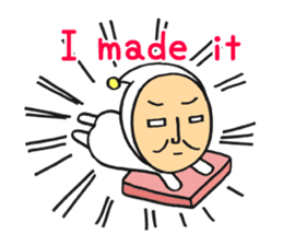 Middle-aged dressed in white 2(English) sticker #5619049