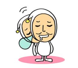 Middle-aged dressed in white 2(English) sticker #5619051