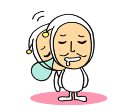 Middle-aged dressed in white 2(English) sticker #5619051