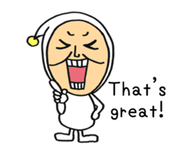 Middle-aged dressed in white 2(English) sticker #5619052