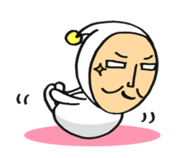 Middle-aged dressed in white 2(English) sticker #5619053