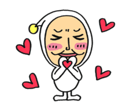 Middle-aged dressed in white 2(English) sticker #5619054