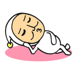 Middle-aged dressed in white 2(English) sticker #5619055