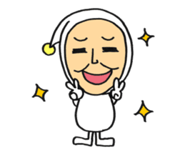 Middle-aged dressed in white 2(English) sticker #5619059