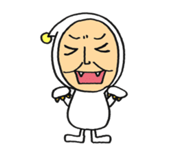 Middle-aged dressed in white 2(English) sticker #5619061