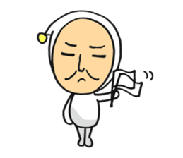 Middle-aged dressed in white 2(English) sticker #5619065