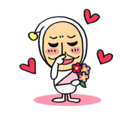 Middle-aged dressed in white 2(English) sticker #5619066