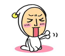 Middle-aged dressed in white 2(English) sticker #5619068