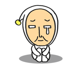 Middle-aged dressed in white 2(English) sticker #5619072