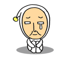 Middle-aged dressed in white 2(English) sticker #5619072