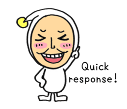 Middle-aged dressed in white 2(English) sticker #5619073