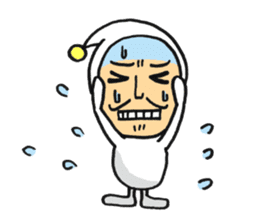 Middle-aged dressed in white 2(English) sticker #5619077