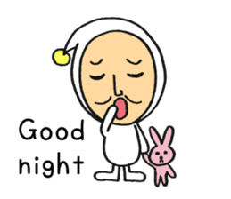 Middle-aged dressed in white 2(English) sticker #5619082