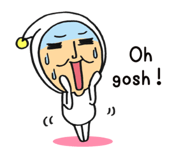 Middle-aged dressed in white 2(English) sticker #5619083