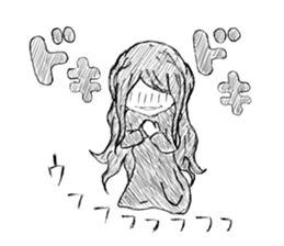 rakugaki Kuromi-chan sticker #5619317