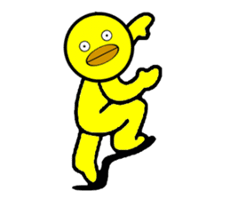 The yellow bird men[english] sticker #5620090
