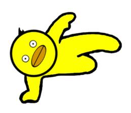 The yellow bird men[english] sticker #5620092