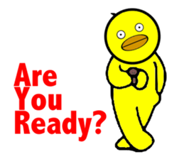 The yellow bird men[english] sticker #5620096