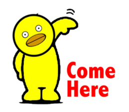 The yellow bird men[english] sticker #5620106