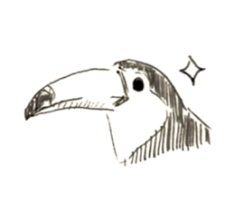 Rough sticker bird sticker #5620329