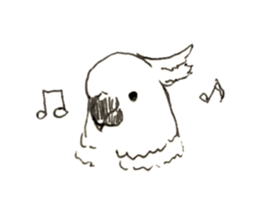 Rough sticker bird sticker #5620333