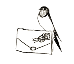 Rough sticker bird sticker #5620338