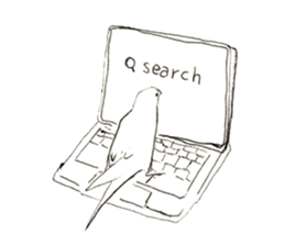 Rough sticker bird sticker #5620347