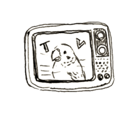 Rough sticker bird sticker #5620352