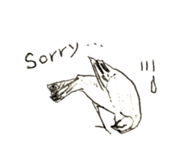 Rough sticker bird sticker #5620355