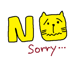 Yellow Kimokawa cat sticker #5620632