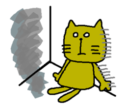 Yellow Kimokawa cat sticker #5620634