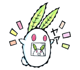 snow rabbit Clotho sticker #5620927