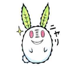snow rabbit Clotho sticker #5620938