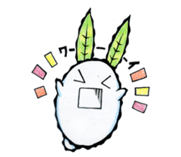 snow rabbit Clotho sticker #5620940