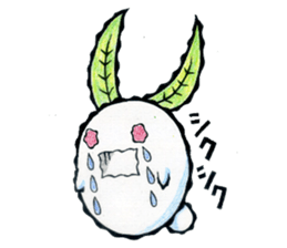snow rabbit Clotho sticker #5620942