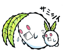 snow rabbit Clotho sticker #5620944