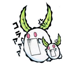 snow rabbit Clotho sticker #5620952
