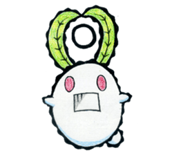 snow rabbit Clotho sticker #5620955