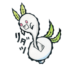 snow rabbit Clotho sticker #5620958