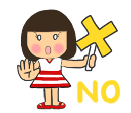 A girl of  bob with straight bangs sticker #5621809