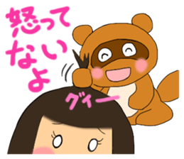 A girl of  bob with straight bangs sticker #5621815