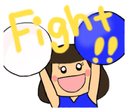 A girl of bob with straight bangs sticker #5621819