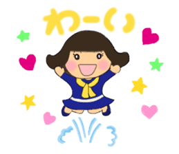 A girl of bob with straight bangs sticker #5621821