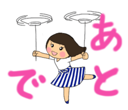 A girl of  bob with straight bangs sticker #5621822