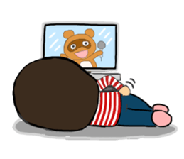 A girl of  bob with straight bangs sticker #5621823