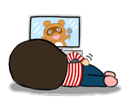 A girl of bob with straight bangs sticker #5621823