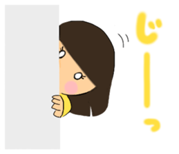 A girl of  bob with straight bangs sticker #5621826