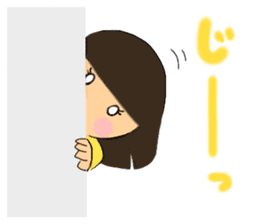 A girl of bob with straight bangs sticker #5621826