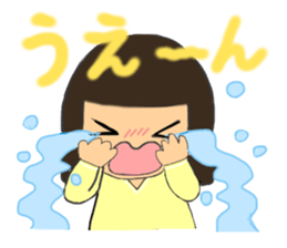 A girl of  bob with straight bangs sticker #5621835