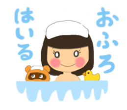 A girl of  bob with straight bangs sticker #5621839